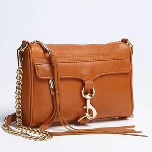 Rebecca Minkoff Mini MAC Crossbody Bag Tan Leather Convertible